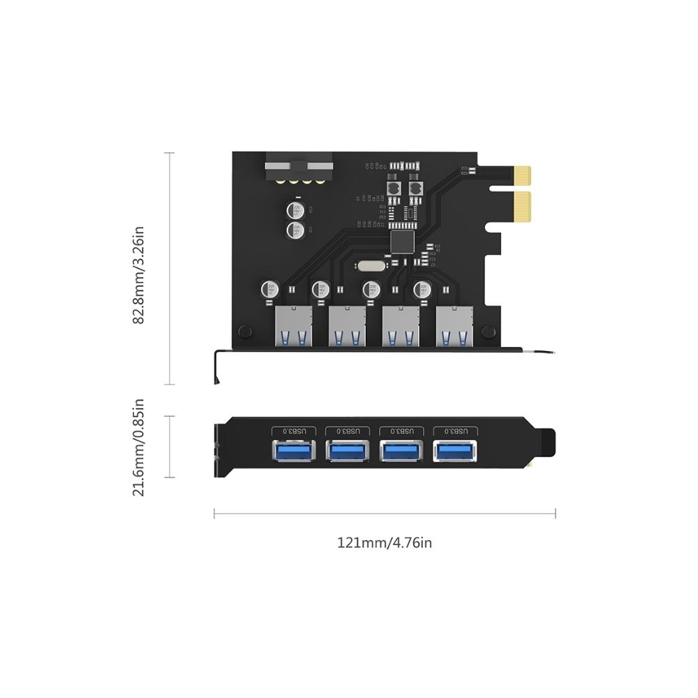Orico PME 4U 4 Port USB 3.0 PCI-E Expansion card