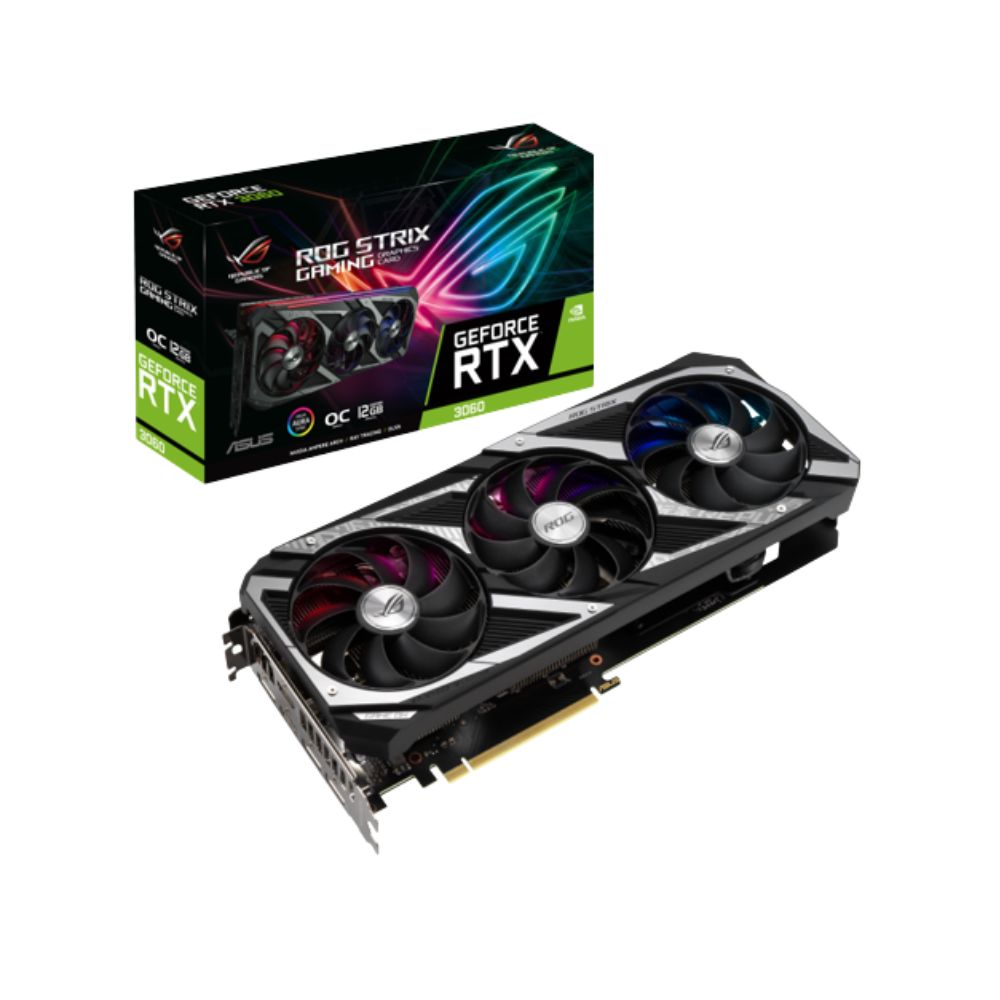 Asus nVidia RTX3060 ROG STRIX OC Gaming V2 LHR 12GB GDDR6 192Bit VGA Graphics Card