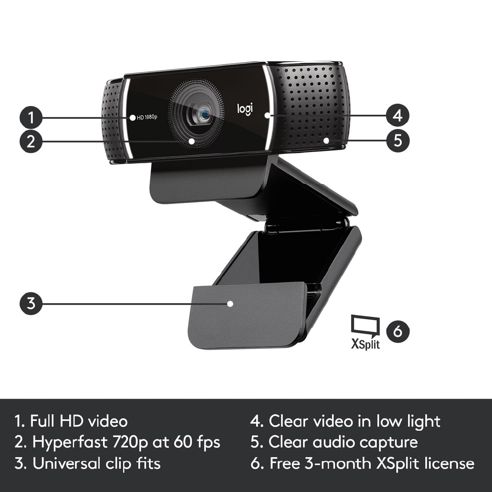 Logitech C922 Pro Stream Webcam 1080p