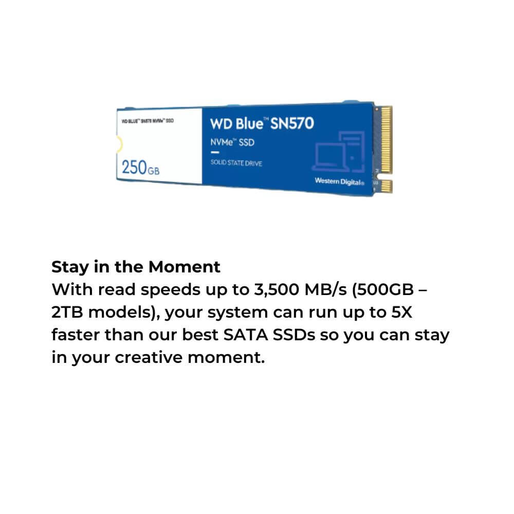 WD Blue SN570 M.2 2280 PCIe NVMe SSD