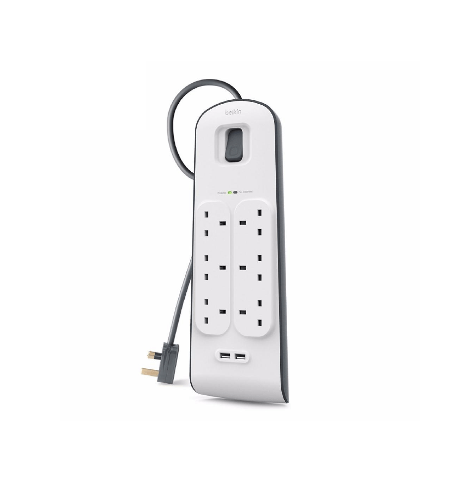 Belkin BSV604SA2M 2M Surge + 2 USB Ports (Tel & Ariel Protection)