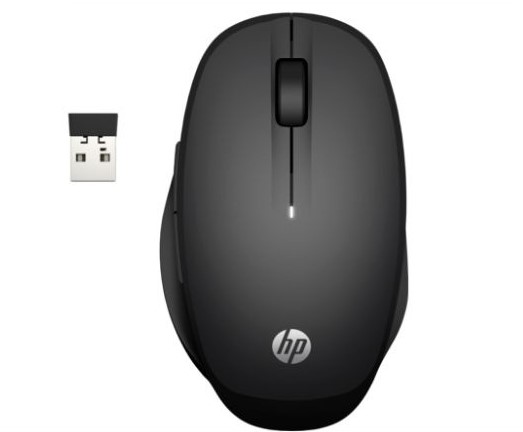 HP Dual Mode Mouse Bluetooth+Wireless - Black 6CR71AA