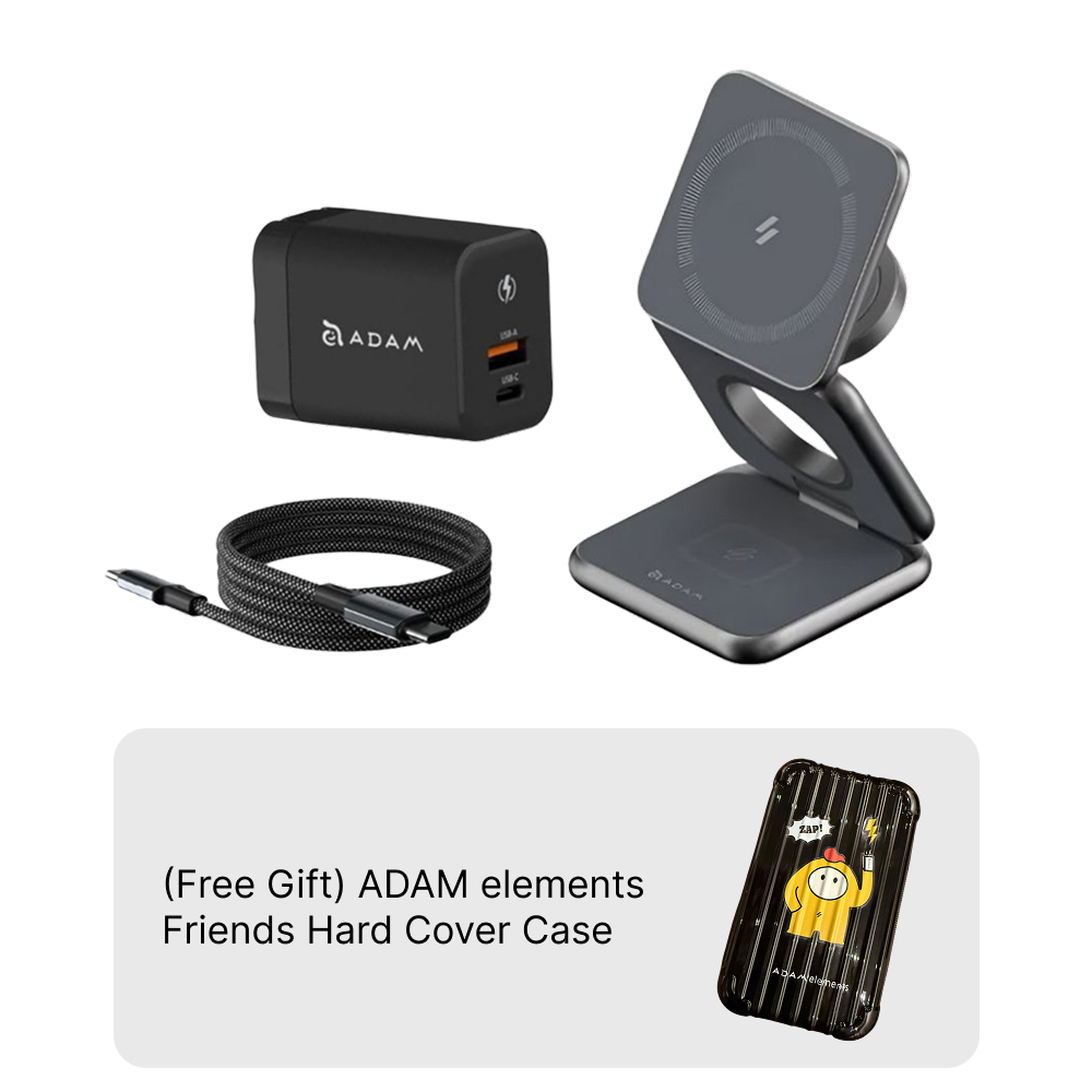 ADAM elements Mag 3 Magnetic 3-in-1 Foldable Travel Charging Station