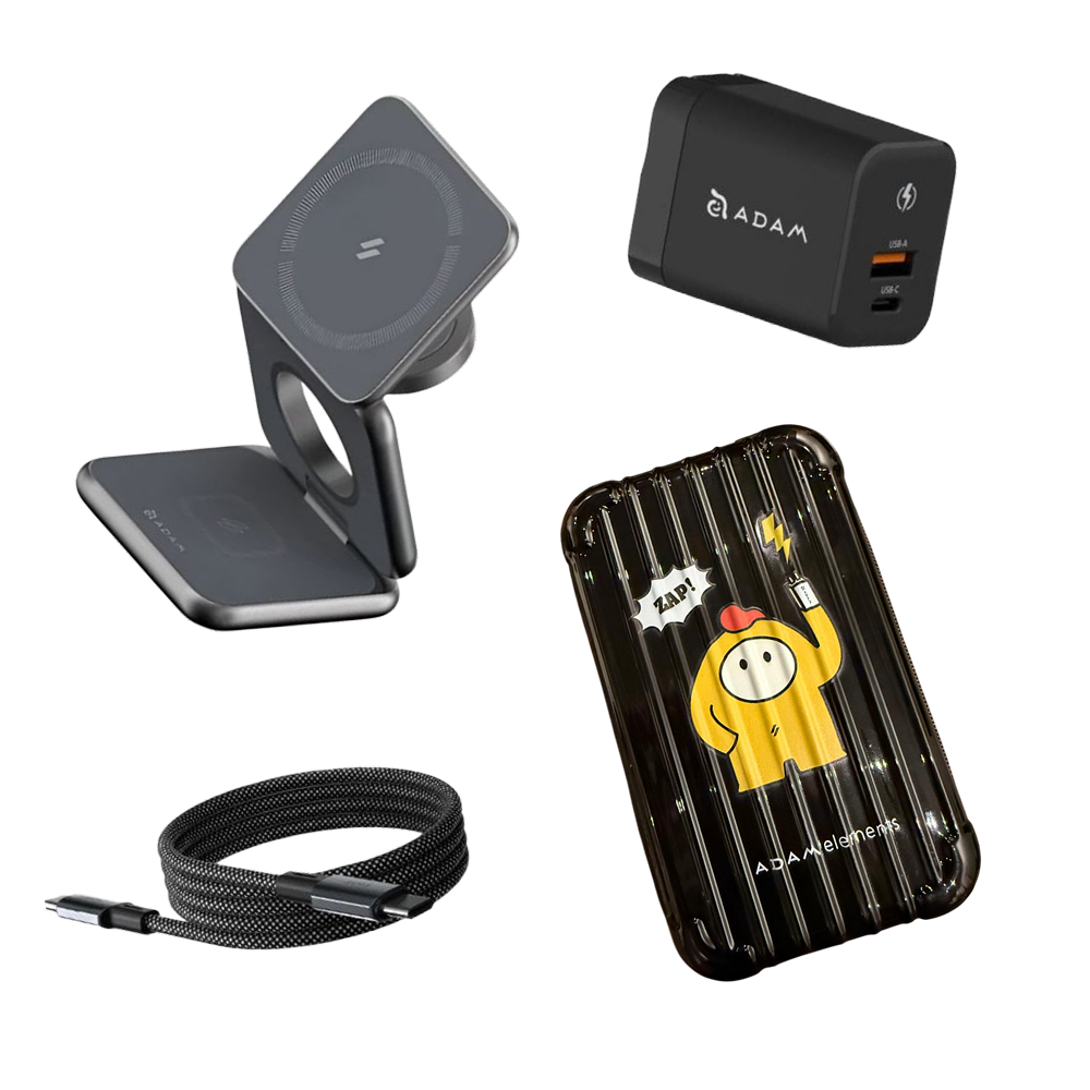 ADAM elements Mag 3 Magnetic 3-in-1 Foldable Travel Charging Station