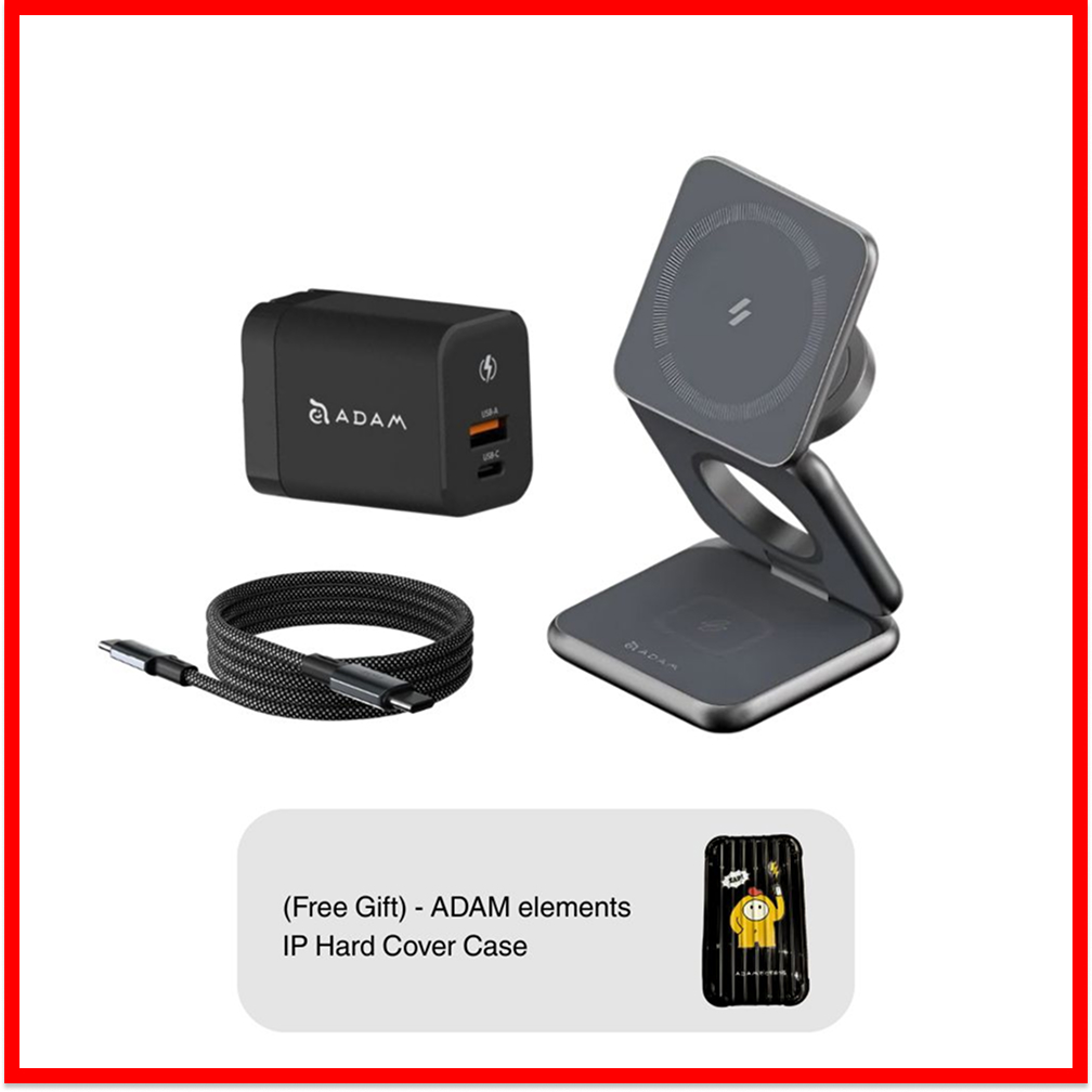 ADAM elements Mag 3 Magnetic 3-in-1 Foldable Travel Charging Station
