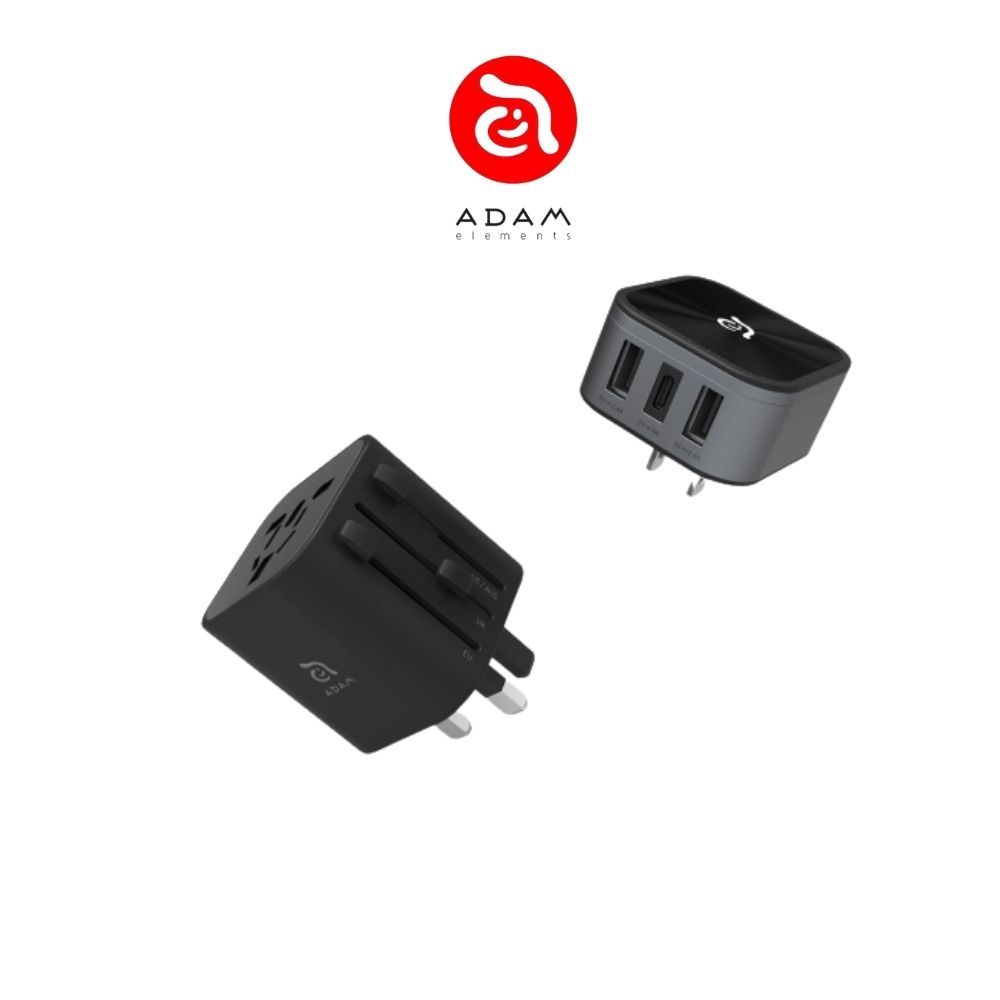 ADAM elements OMNIA T3 Universal Travel Adapter With USB-C And USB-A Charging Ports