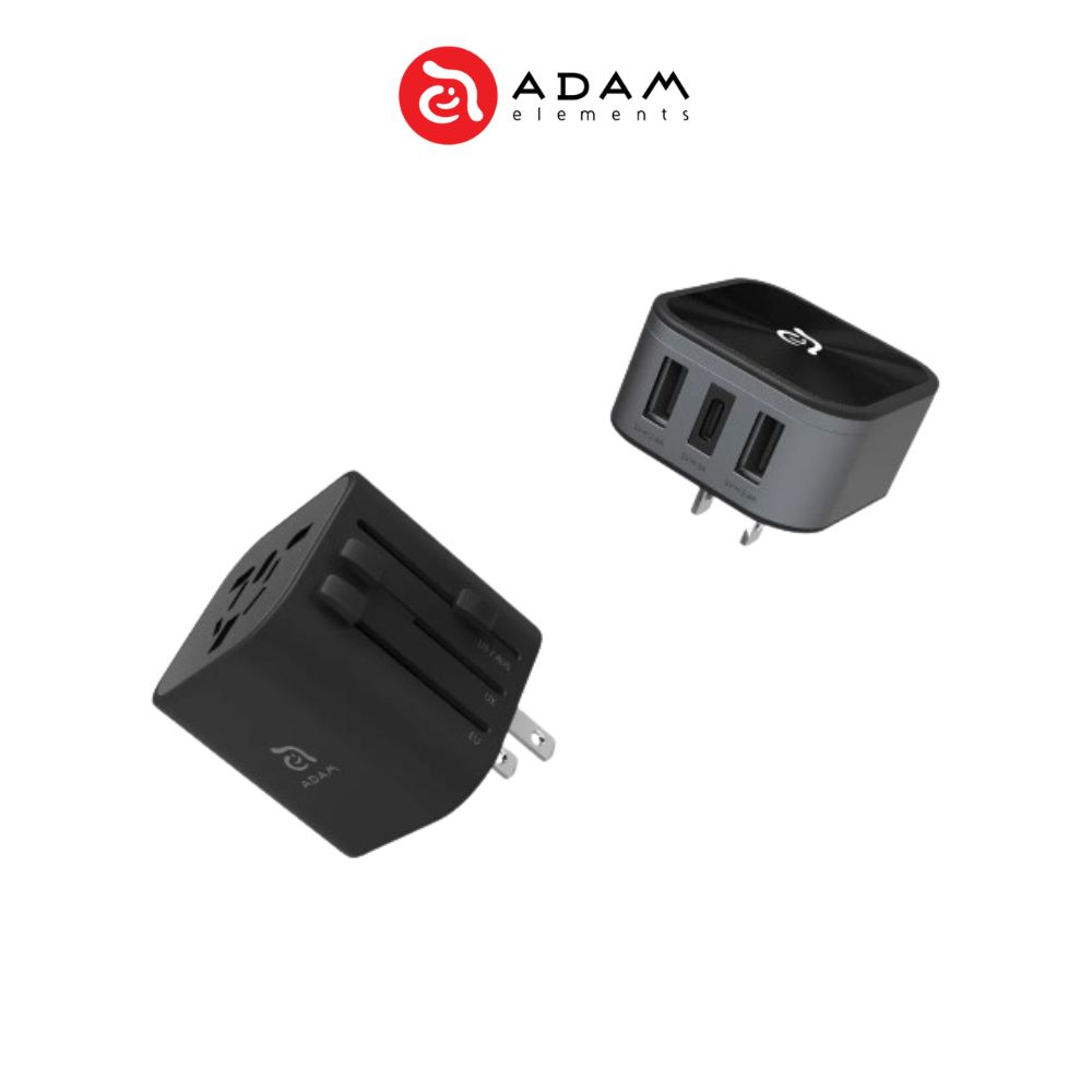 ADAM elements OMNIA T3 Universal Travel Adapter With USB-C And USB-A Charging Ports