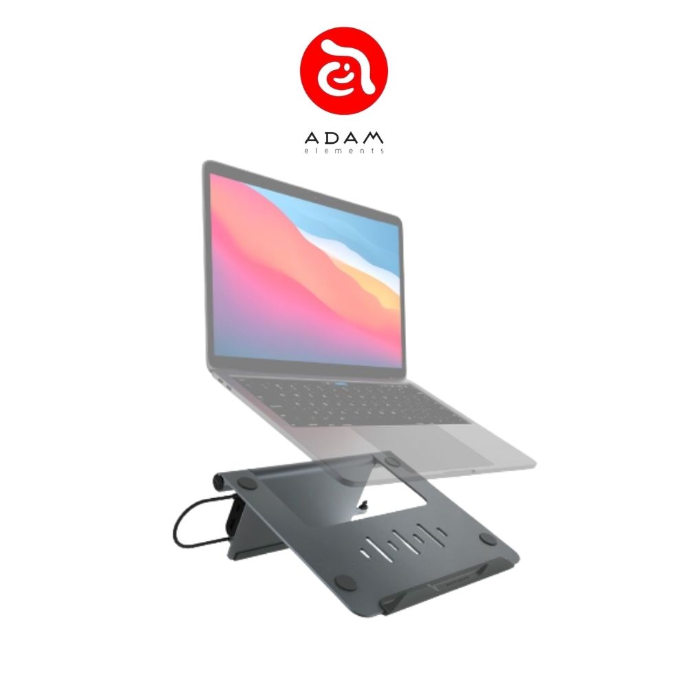 ADAM elements CASA HUB Stand USB-C 5-in-1 Laptop Stand Hub | Adjustable Tilt