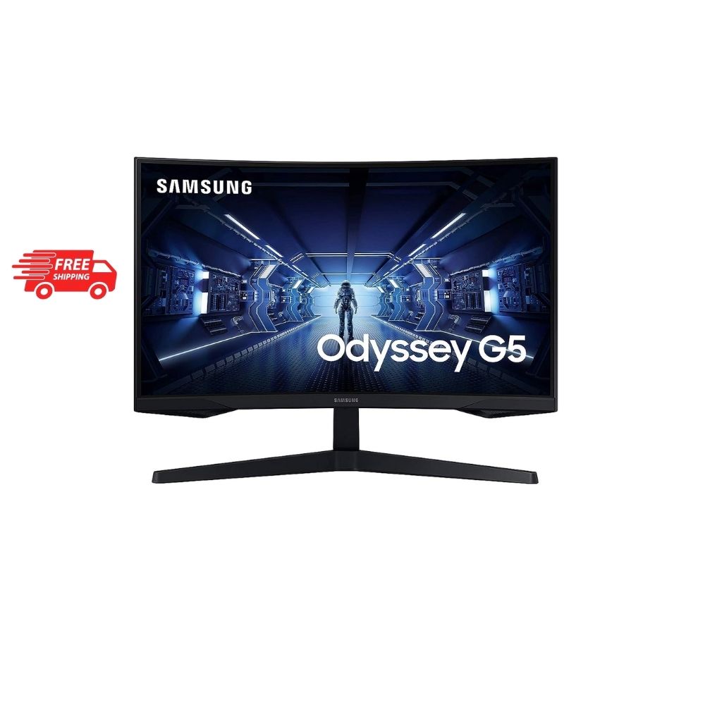 Samsung LC32G55TQWEXXS Odyssey G55T 31.5" Curved Gaming Monitor | 1ms | WQHD 2560x1440 | VA Panel | 144Hz | 1000R | HDMI & DP | HDR10 | Flicker Free | AMD Free-Sync | 3Y Warranty