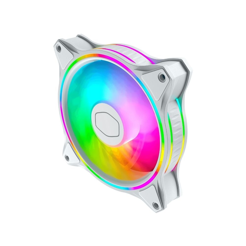 Cooler Master MasterFan MF120 HALO Dual Loop ARGB White Edition 12CM Fan Case | 47.2CFM | MFL-B2DW-18NPA-R1 MFL-B2DW-183PA-R1