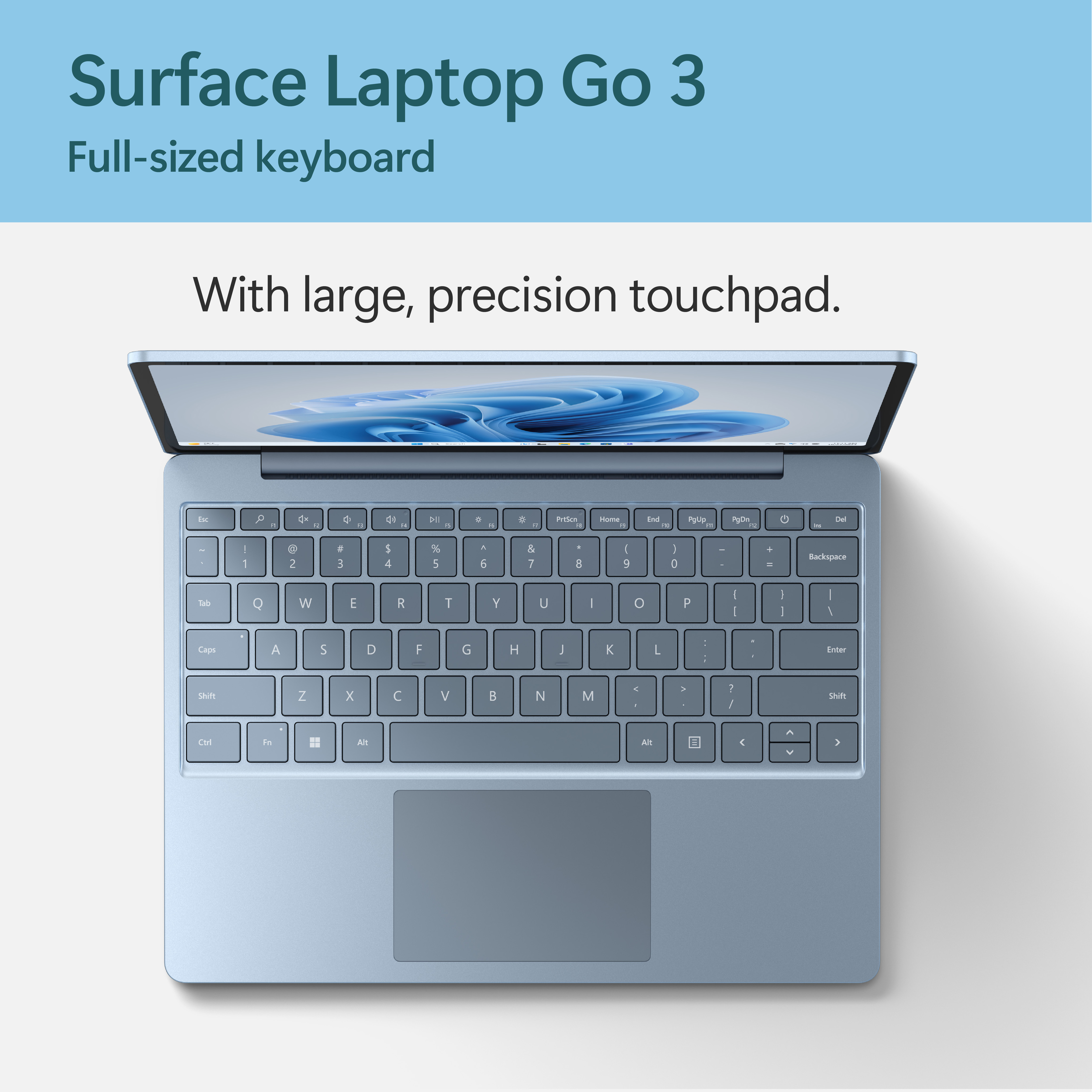 Microsoft Surface Laptop GO 3 (Ice Blue) | i5-1235U | 8GB RAM 256GB SSD | 12.4" (Touch) | Intel Iris Xe Graphics | 1Y Warranty