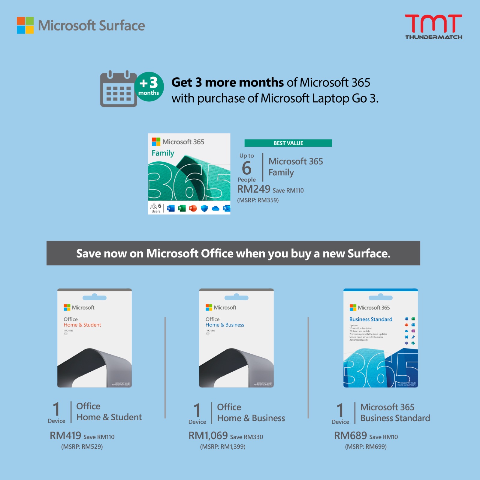 Microsoft Surface Laptop GO 3 (Ice Blue) | i5-1235U | 8GB RAM 256GB SSD | 12.4" (Touch) | Intel Iris Xe Graphics | 1Y Warranty