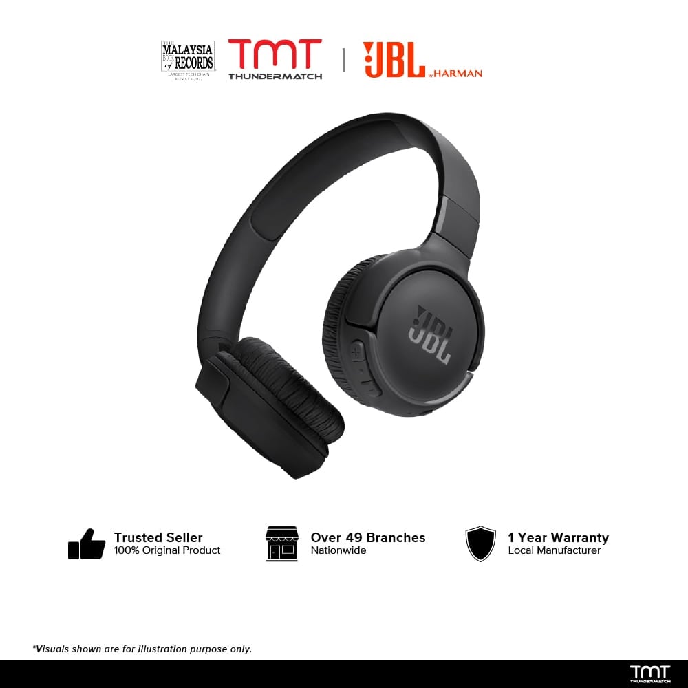 JBL TUNE 520BT Wireless On-Ear Headphones with Built-in Microphone  Thunder Match