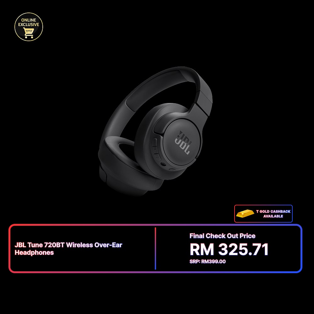 JBL TUNE 720BT Wireless Over-Ear Headphones with Built-in Microphone