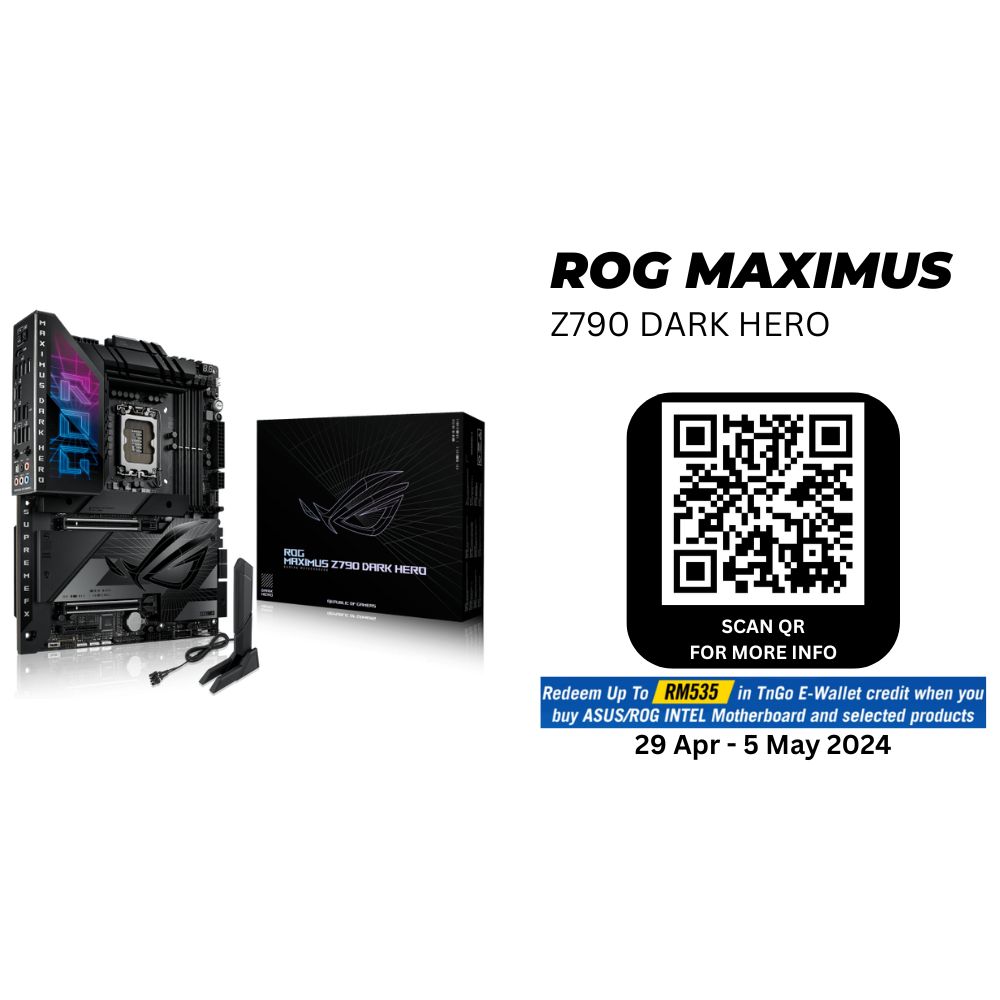 (FREE GIFT) Asus Z790 ROG MAXIMUS Z790 DARK HERO ATX Motherboard
