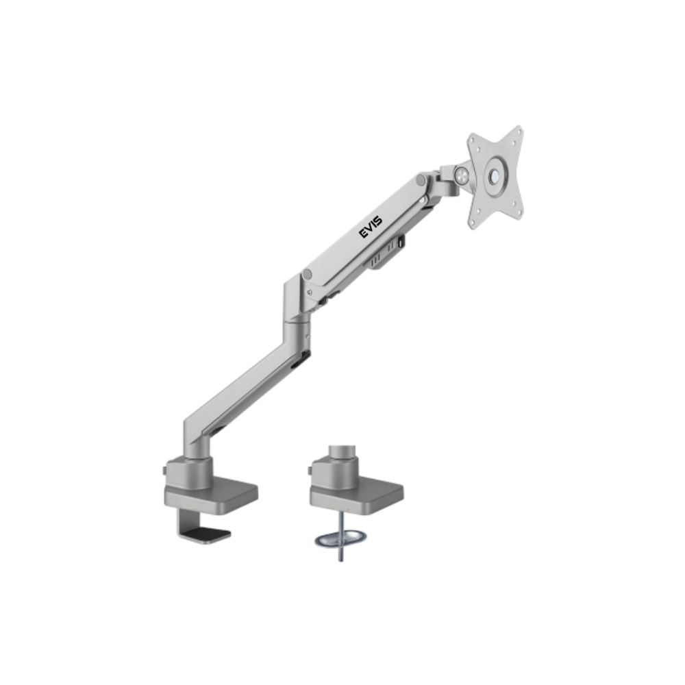 Evis Solid Steel Single / Dual Monitor Arm | Compatible with 17" to 32" Inch Monitor | Max 9kg