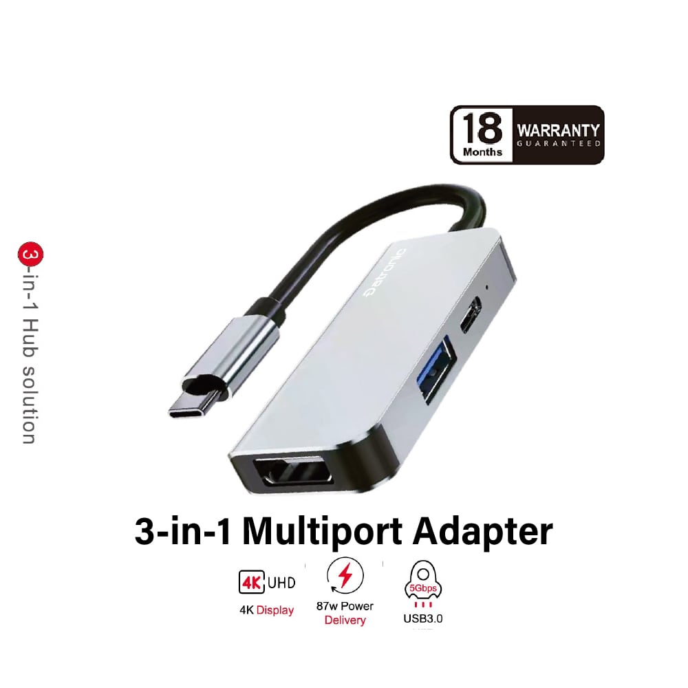 Datronic 11-In-1 USB-C To HDMI VGA Adapter