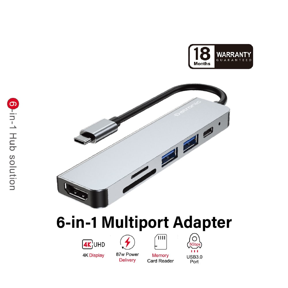 Datronic 11-In-1 USB-C To HDMI VGA Adapter