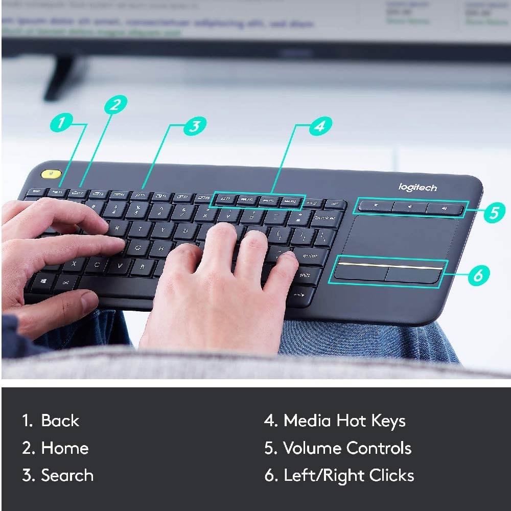 Logitech Wireless Touch Keyboard K400 Plus