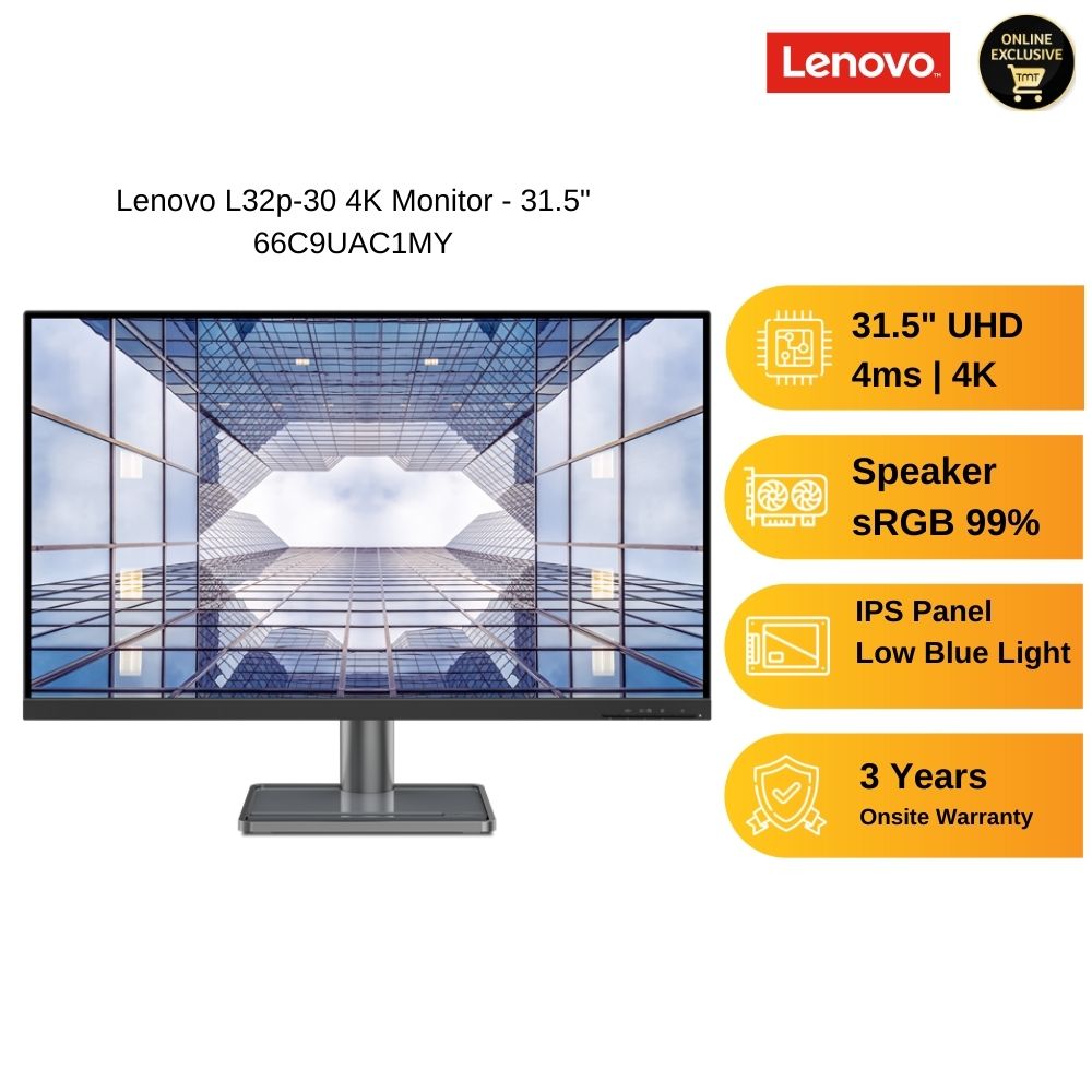 Lenovo L32p-30 31.5" Monitor (66C9UAC1MY) | 4K UHD