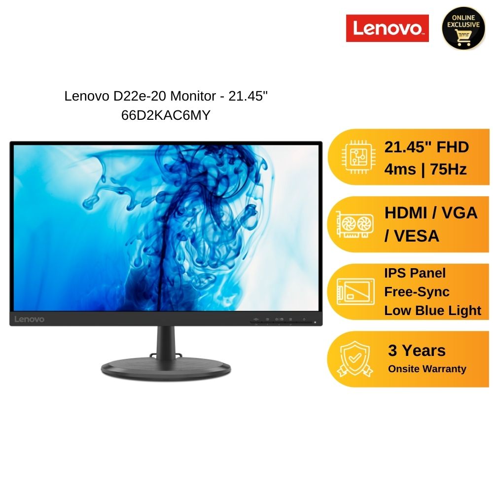 Lenovo D22e-20 21.45" Monitor | 1920 x 1080