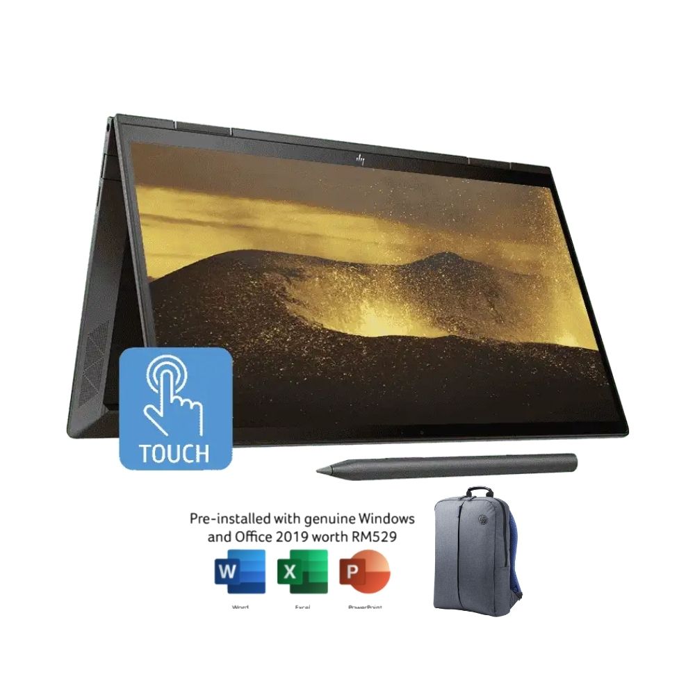 HP Envy X360 13-ay1013AU 58N13PA Laptop | AMD Ryzen 5-5600U | 8GB RAM 512GB SSD | 13.3" FHD Touch Pen | W11 | MS OFFICE+BAG