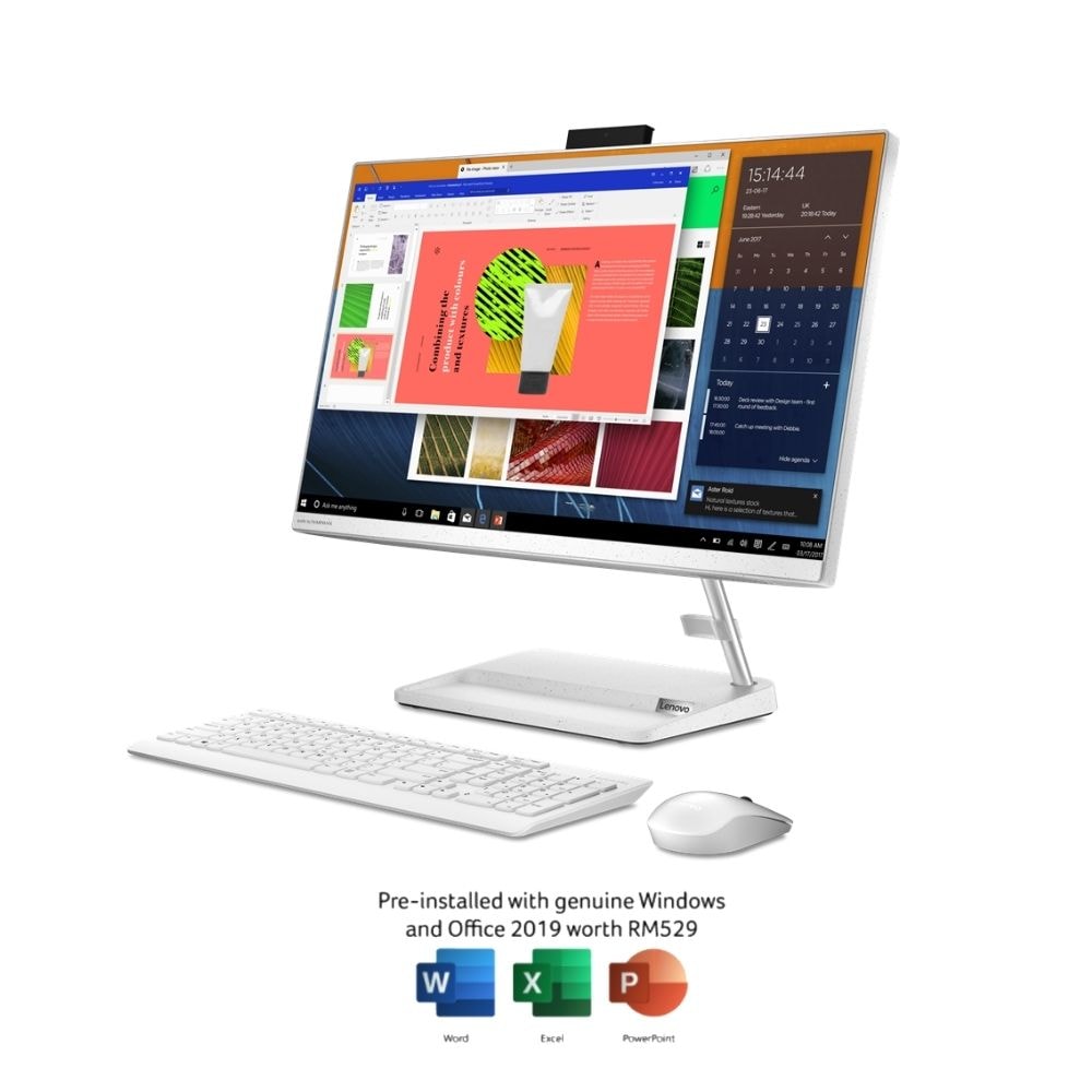 Lenovo IdeaCentre AIO 3 24ITL6 F0G000ESMI Desktop | i3-1115G4 | 4GB RAM 256GB SSD | 23.8" FHD | W10 | MS OFFICE+KEYBOARD+MOUSE