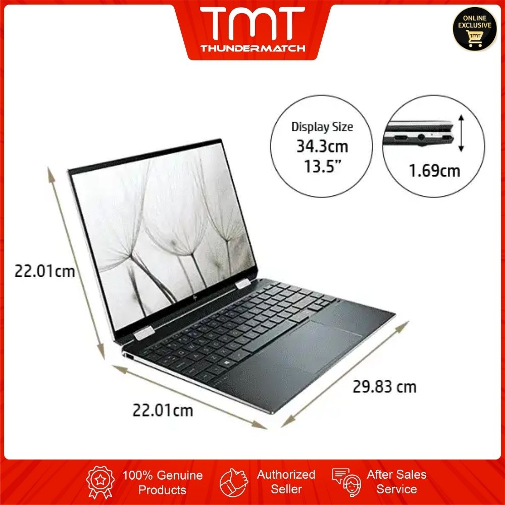 HP Spectre X360 14-ea1021TU 58G08PA Laptop | i7-1195G7 | 16GB RAM 1TB SSD | 13.5" 3K2K OLED Touch | W11 | MS OFFICE+SLEEVE