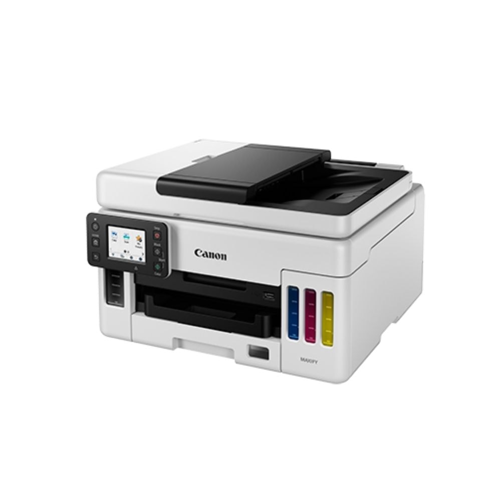 Canon Maxify GX6070 A4 Printer Auto Duplex Print, Scan, Copy | 2.7"Touch LCD | Wireless, Lan, USB | ADF Single Cassetes
