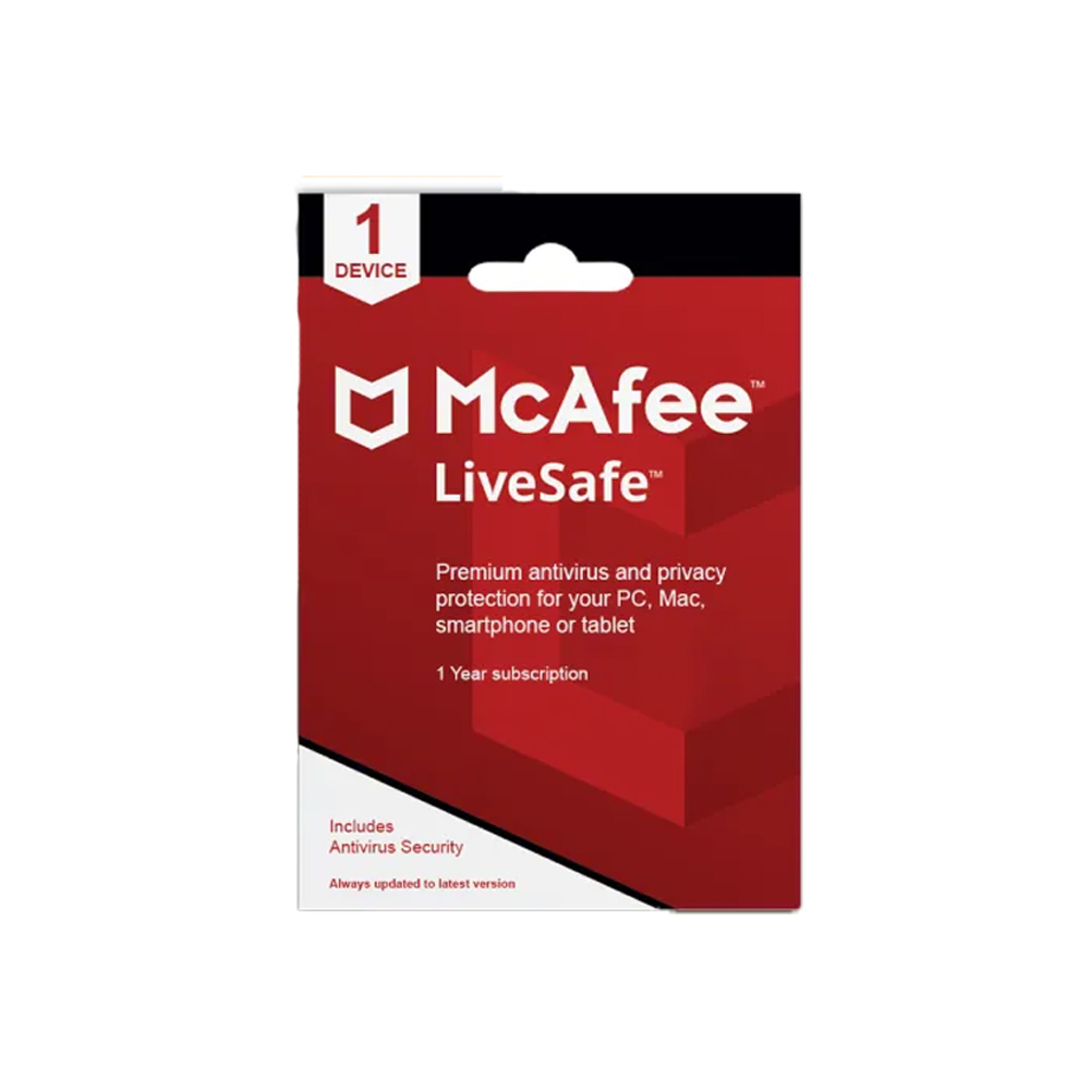 [Clearance] MCAFEE LiveSafe AntiVirus/Internet Security | 1 Device 1 Year Subscription