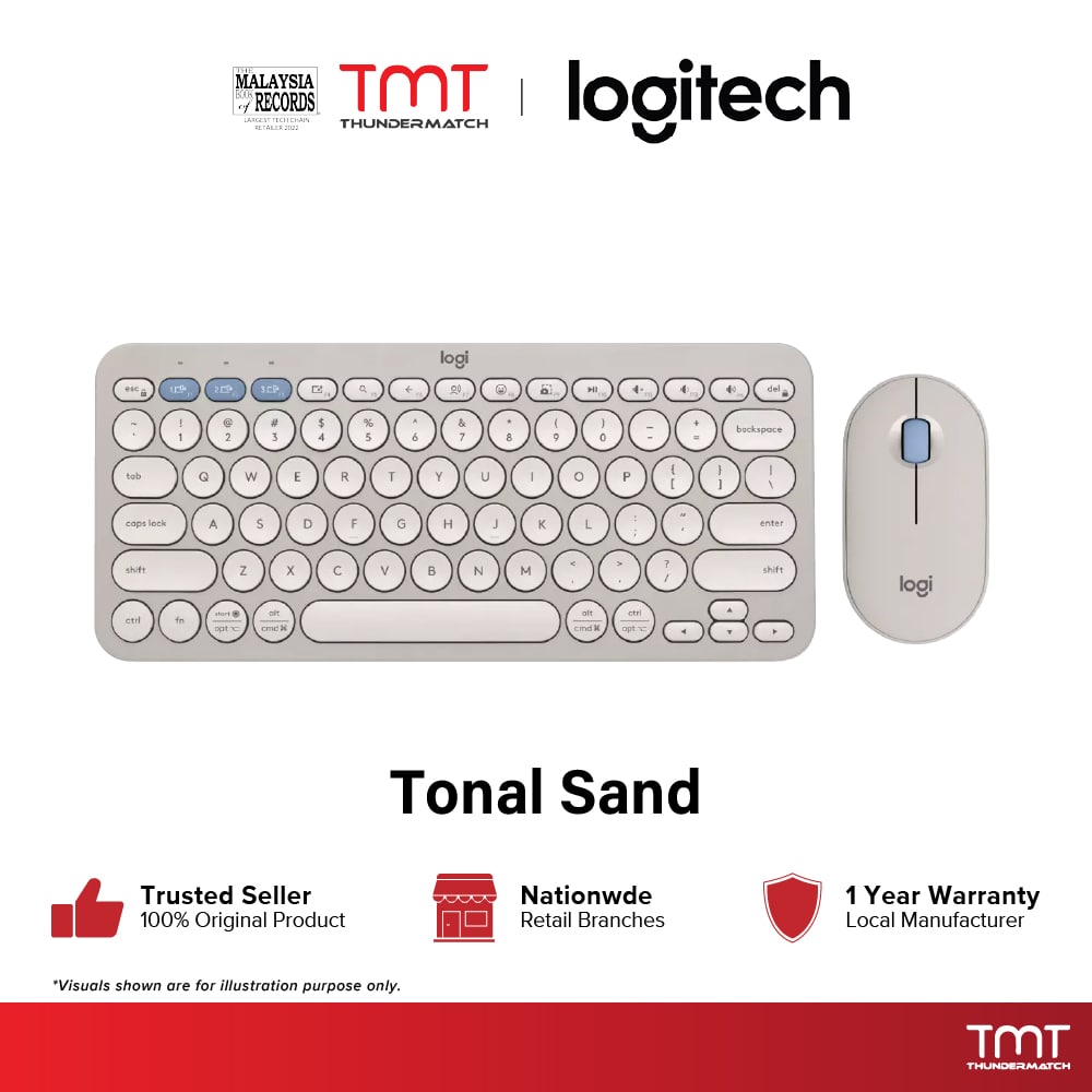 Logitech Pebble 2 Bluetooth Keyboard and Mouse Combo K380s + M350s ...
