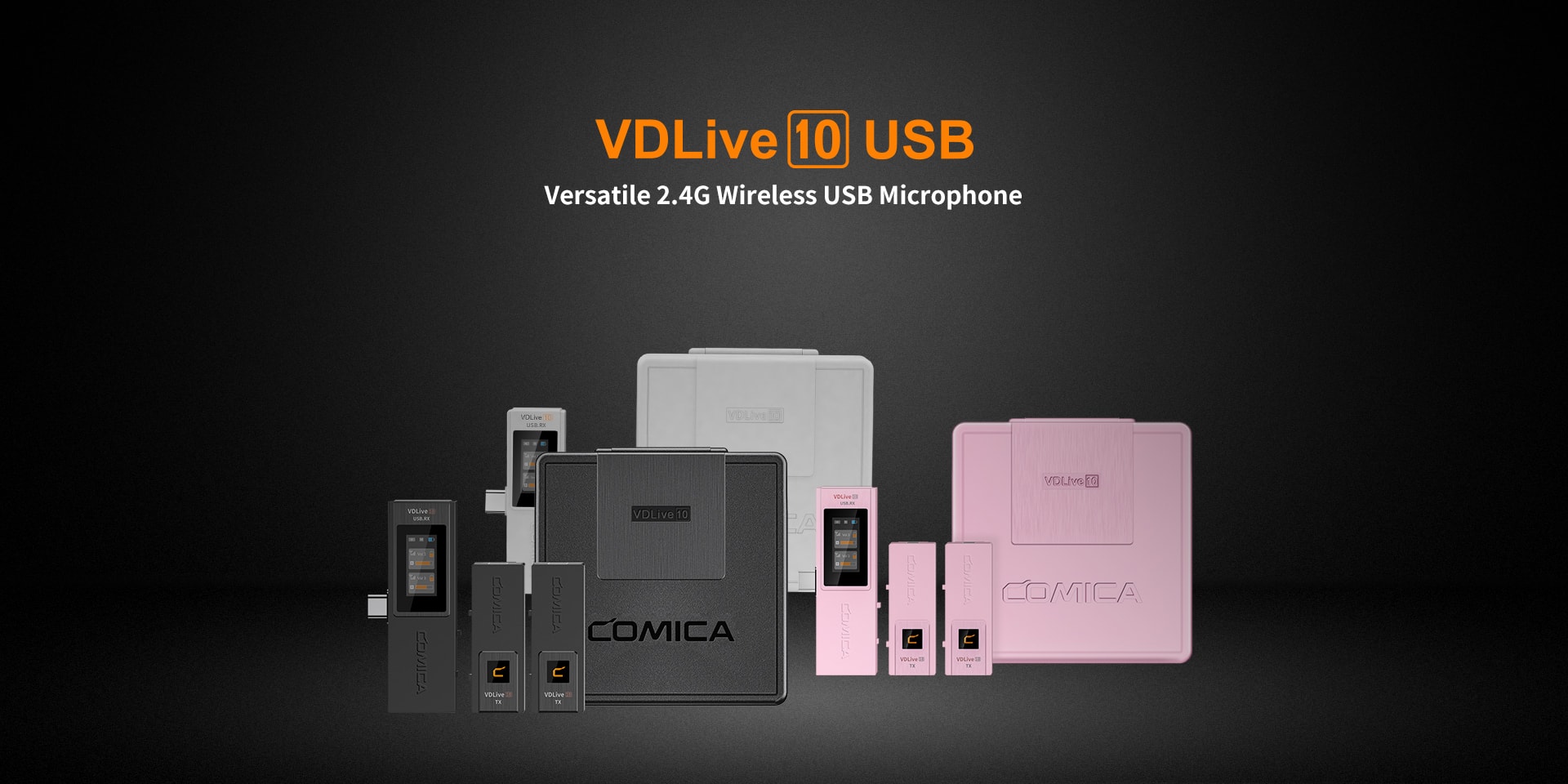 Comica VDLive10 USB Black 2.4 Wireless USB Microphone (Dec Brand Of The Day)