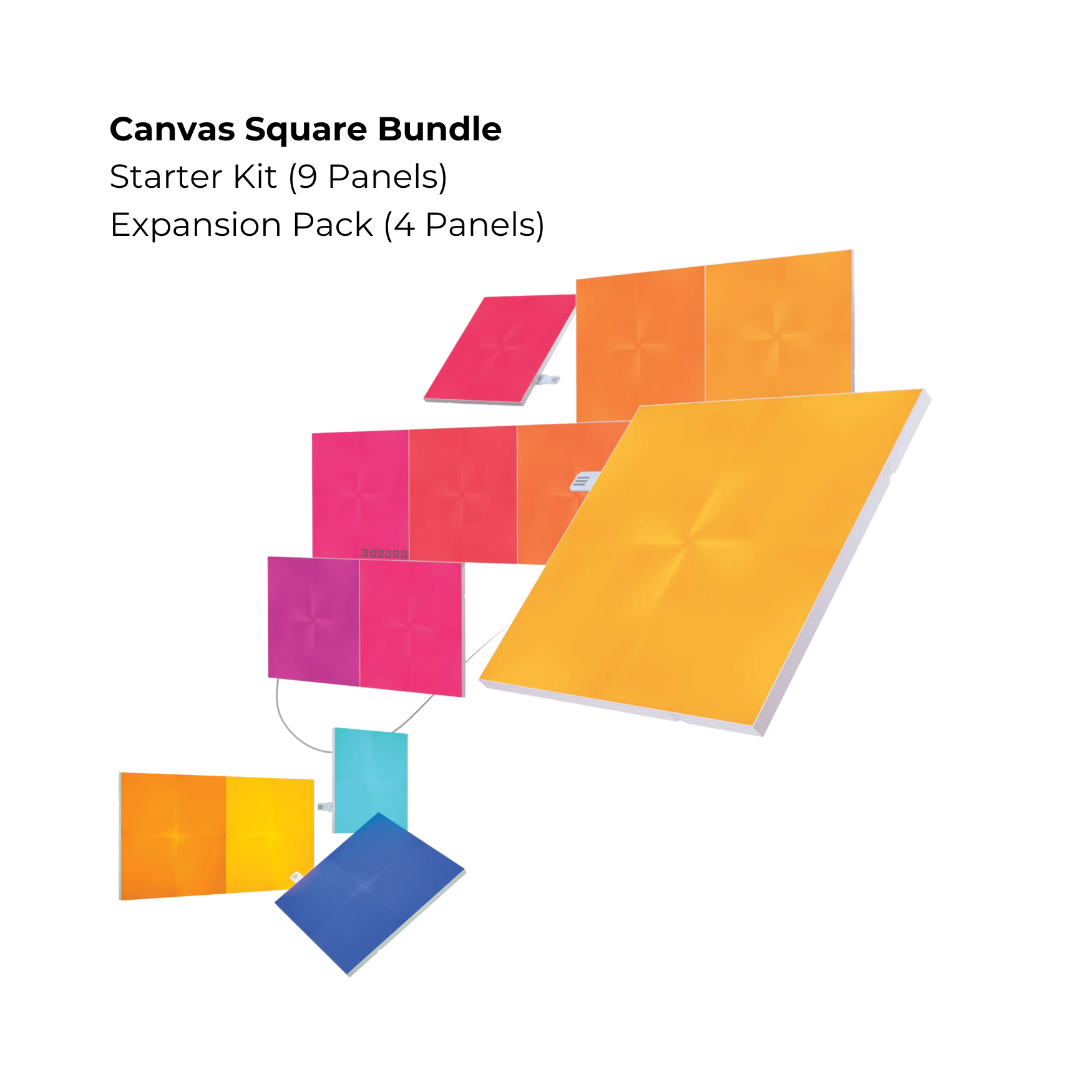 (Dec Brand Of The Day) Nanoleaf Canvas Square Bundle Starter Kit (9 Panels)+ Expansion Pack (4 Panels)