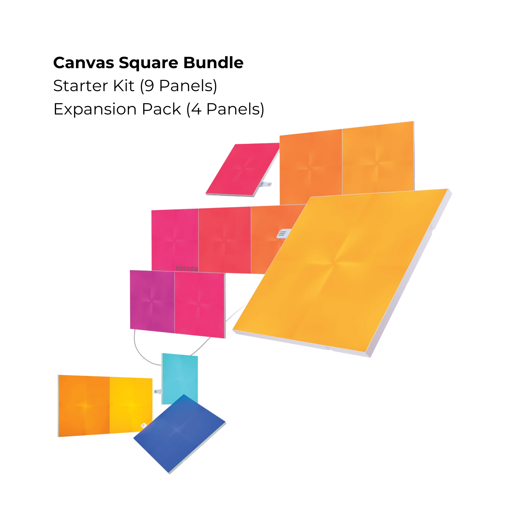 Nanoleaf Canvas Square Bundle Starter Kit (9 Panels)+ Expansion Pack (4 Panels) (Dec Brand Of The Day)