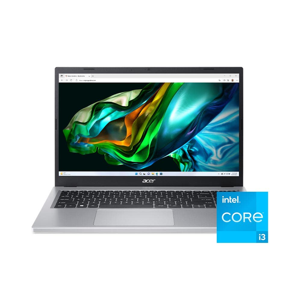 Acer Aspire 3 A315-510P-38RX Laptop (Pure Silver) | i3-N305 | 8GB RAM | 512GB SSD | 15"6 FHD | Intel UHD Graphics | MS Office H&S(OPI) | Win11 | 1Y Warranty