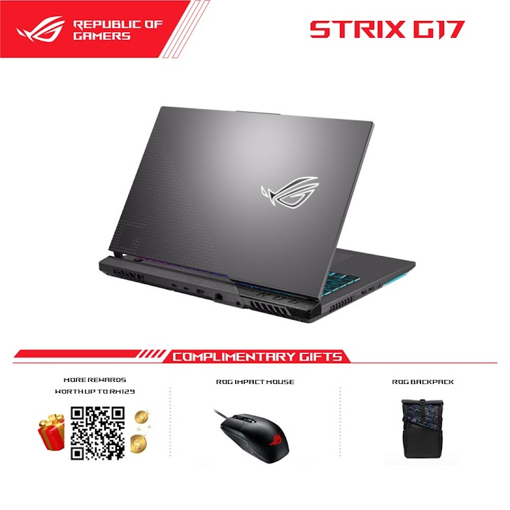 ASUS ROG Strix G17 (2023) 17.3” QHD 240Hz Gaming Laptop, Ryzen 9