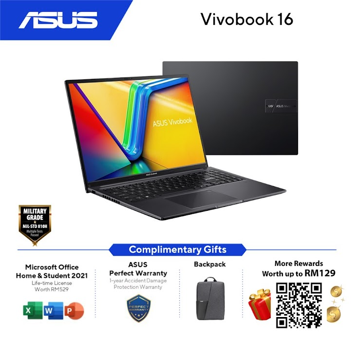 Asus VivoBook M1605Y-AMB423WSM/AMB424WSM Laptop | AMD Ryzen 7-7730U