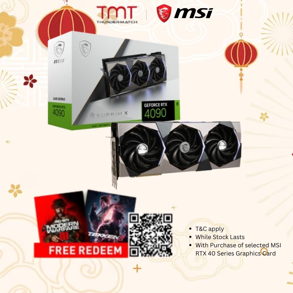 (FREE GIFT) MSI RTX 4090 SUPRIM X 24GB GDDR6X 384Bit Graphics Card