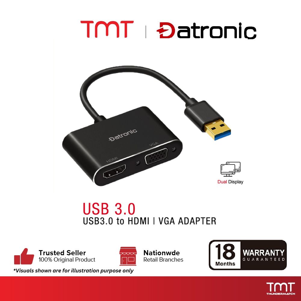 Datronic USB 3.0 to HDMI / VGA Converter Adapter DUSB-179 DUSB-180