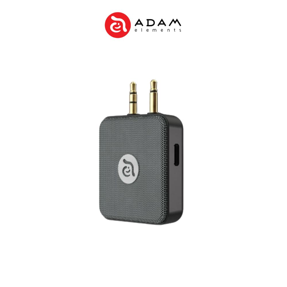ADAM ELEMENTS EVE II Bluetooth Transmitter + Receiver - Wireless Audio Adapter w/Foldable Dual 3.5 mm AUX Plug for Nintendo Switch, TV, Home/Car Stereo, Airline in-Flight Systems