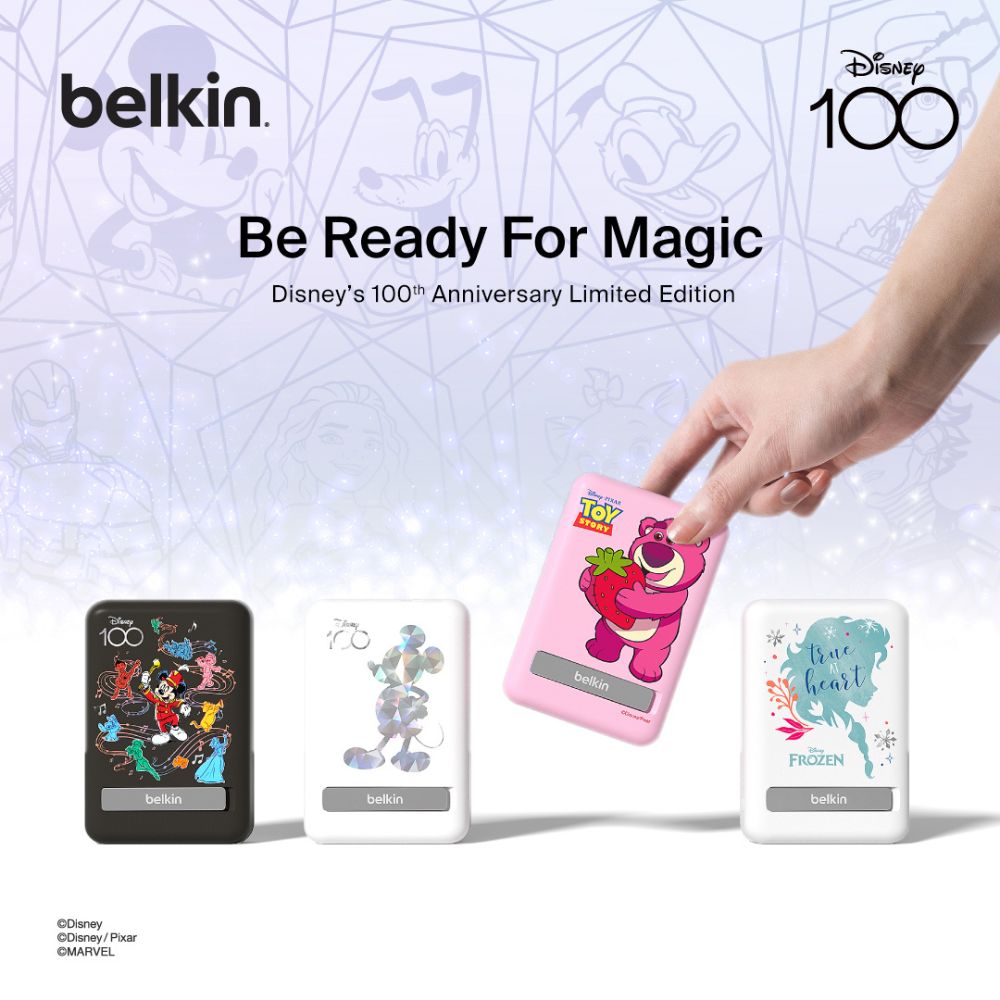 Belkin BoostCharge Magnetic Qi 7.5W Wireless Power Bank 5K + Stand (Disney Collection) Limited Edition