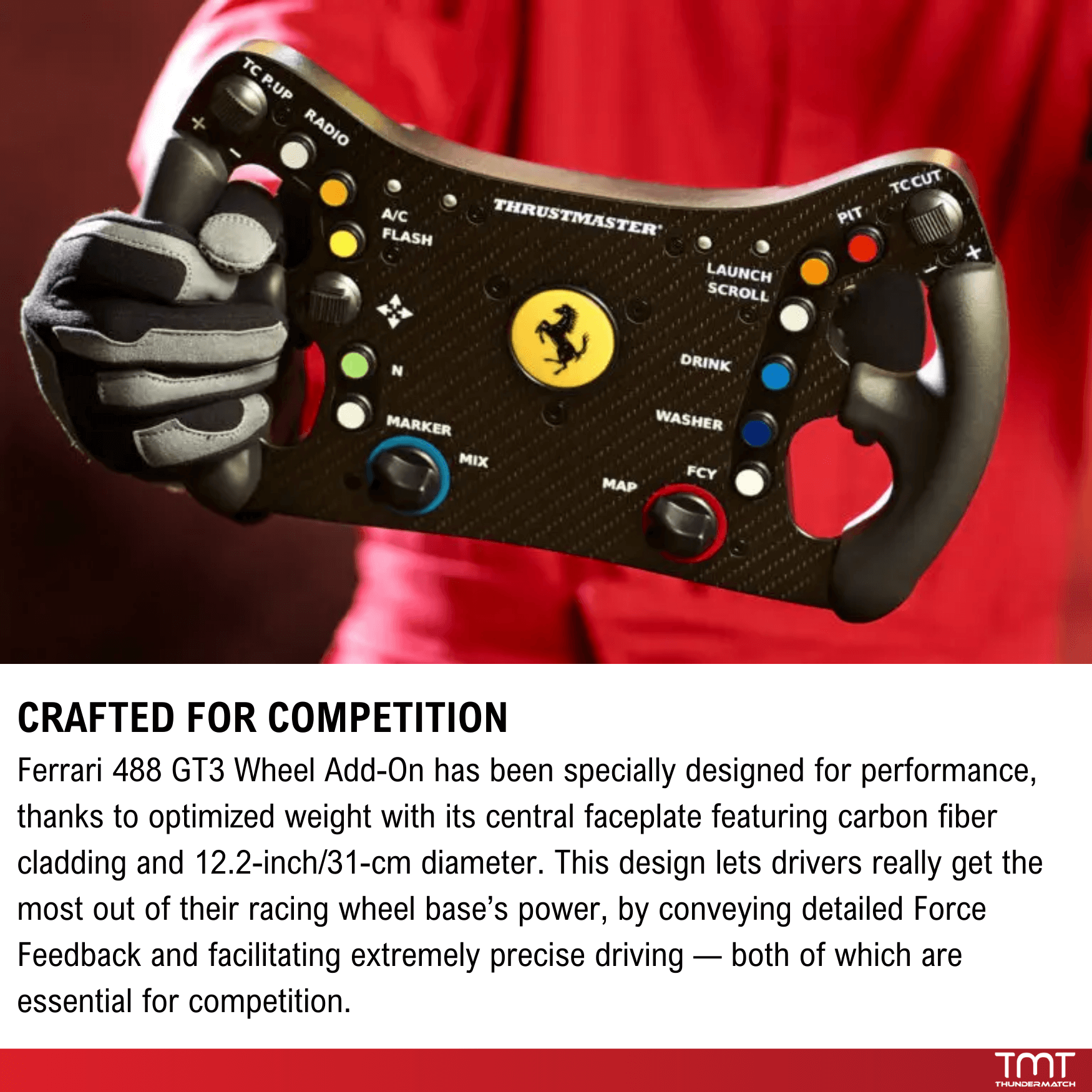 Thrustmaster Ferrari 488 GT3 Wheel Add-On