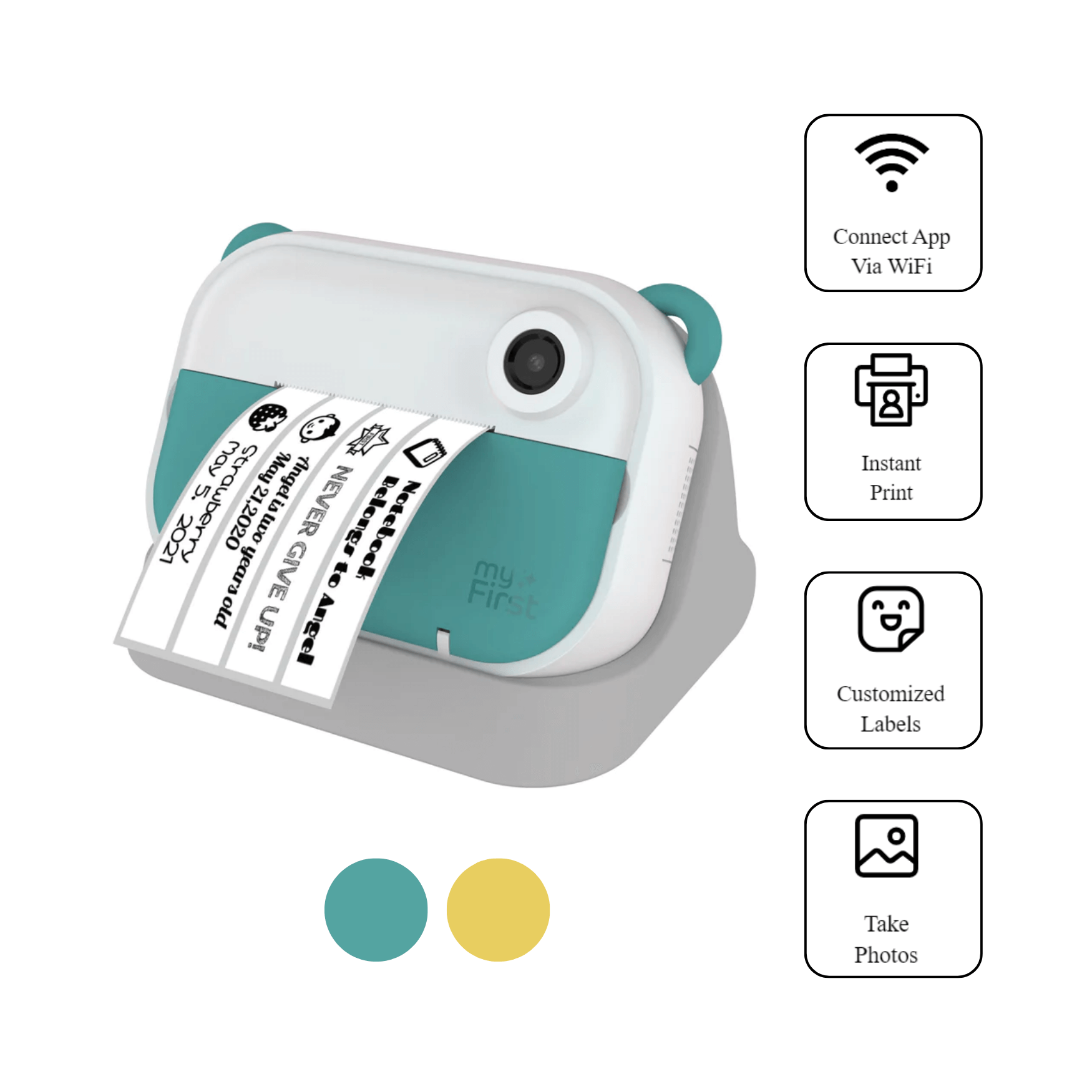 myFirst Camera Insta Wi Instant Print Camera for Kids with WiFi