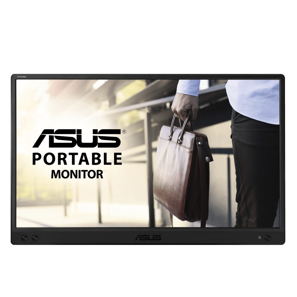 ASUS ZenScreen MB166C 15.6" Portable Monitor | 5ms | FHD (1920x1080) | IPS Panel | USB-C | TÜV Flicker-free & TÜV Low Blue Light | Tripod Mountable | Anti-Glare Surface | Protective Sleeve | 0.78 kg (without Stand) | 3Y Warranty