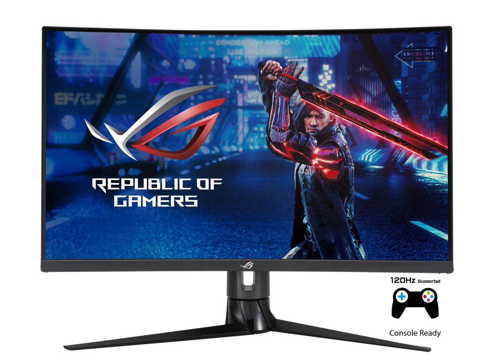 Asus XG32VC ROG Strix 31.5" Gaming Curved Monitor | 1ms (MPRT) | WQHD (2560x1440) | 144Hz(OC 170Hz) | VA Panel | 1800R | USB-C with PD 15W & HDMI & DP | Height Adjustable Stand | DisplayHDR 400 | sRGB 125% | FreeSync Premium Pro | 3Y Warranty