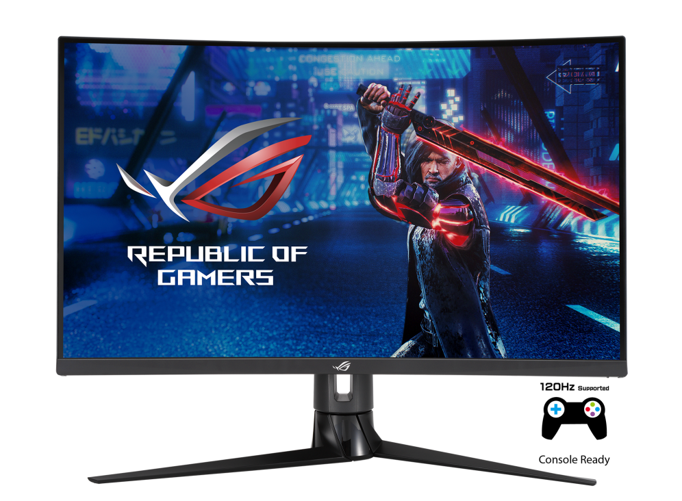 Asus XG32VC ROG Strix 31.5" Gaming Curved Monitor | 1ms (MPRT) | WQHD (2560x1440) | 144Hz(OC 170Hz) | VA Panel | 1800R | USB-C with PD 15W & HDMI & DP | Height Adjustable Stand | DisplayHDR 400 | sRGB 125% | FreeSync Premium Pro | 3Y Warranty