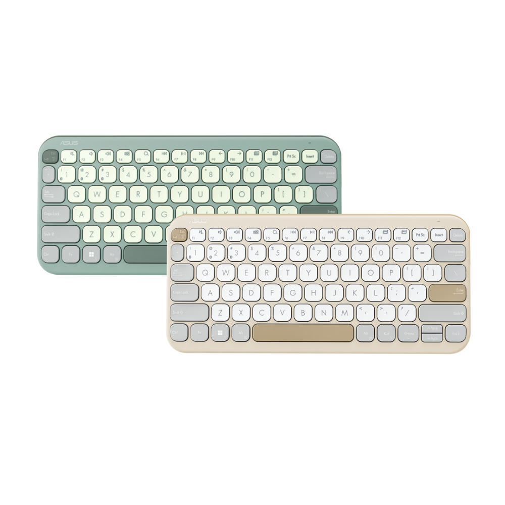 ASUS Marshmallow Keyboard KW100 (Green Tea Latte / Oat Milk) | Bluetooth Wireless | Distinctive looks Design | Scissor keys Style | 1Y Warranty