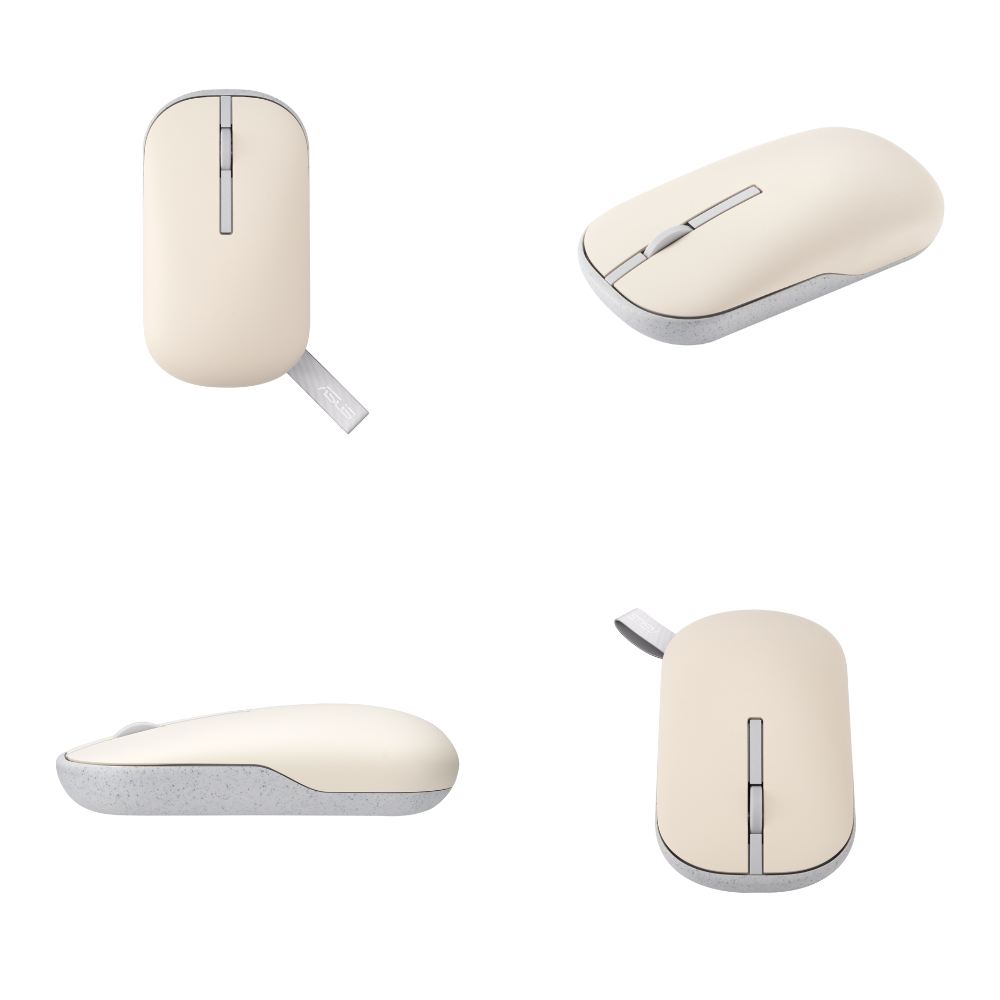 Asus Wireless Mouse MD100 (Beige/Blue/Purple) | Silent click | Dual mode | Anti-bacterial | 1Y Warranty