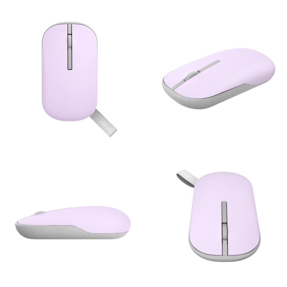 Asus Wireless Mouse MD100 (Beige/Blue/Purple) | Silent click | Dual mode | Anti-bacterial | 1Y Warranty