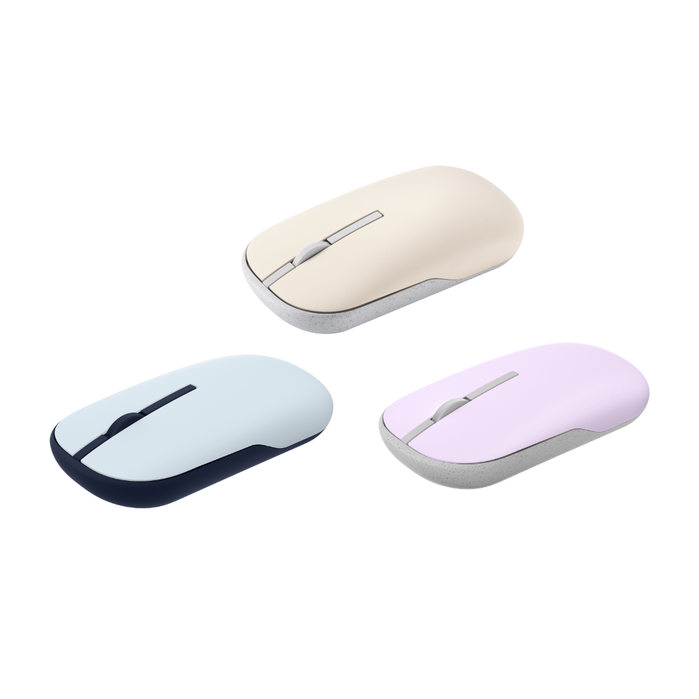 Asus Wireless Mouse MD100 (Beige/Blue/Purple) | Silent click | Dual mode | Anti-bacterial | 1Y Warranty